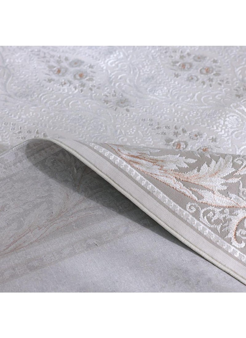 DANUBE HOME Pearl Artsilk Rug  Polyester Area Rug Floor Covering L300xW200cm-Cream & Multi 231300472164  - Image 2