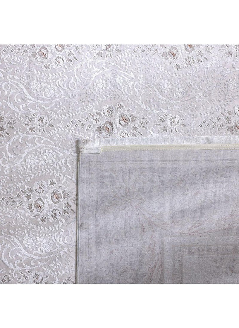 DANUBE HOME Pearl Artsilk Rug  Polyester Area Rug Floor Covering L300xW200cm-Cream & Multi 231300472164  - Image 3