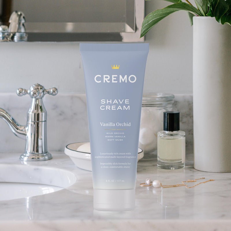 Cremo Vanilla Orchid Moisturizing Shave Cream, Astonishingly Superior Ultra-Slick Shaving Cream for Women Fights Nicks, Cuts and Razor Burn, 6 Fl Oz - Image 2