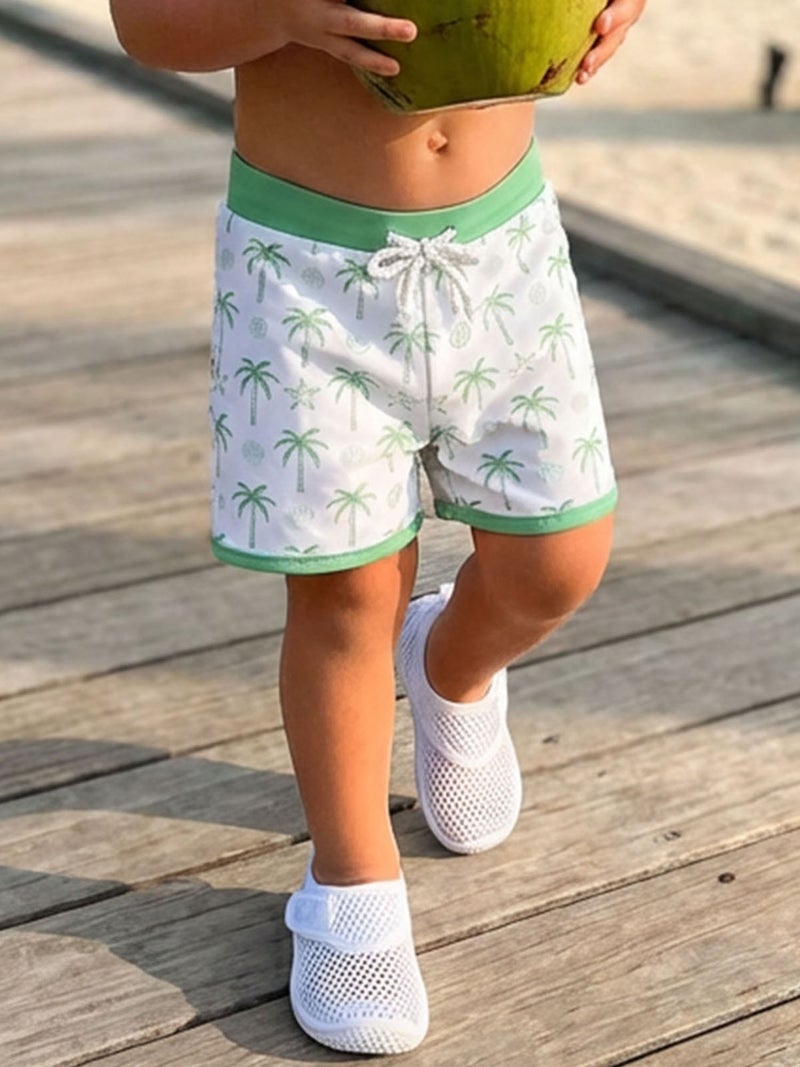 Toddler Baby Boy Swim Trunks Shark/Tree/Lobster Print Elastic Waist Swimming Shorts for Pool Beach - Image 1