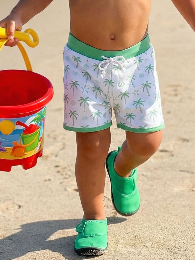 Toddler Baby Boy Swim Trunks Shark/Tree/Lobster Print Elastic Waist Swimming Shorts for Pool Beach - Image 2