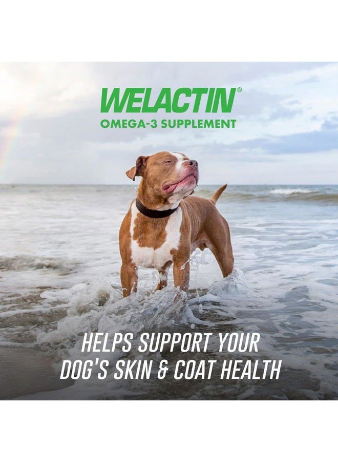 Nutramax Laboratories Veterinary Sciences, Inc Welactin Daily Omega-3 Supplement for Dogs, Skin & Coat Health Plus Overall Health, 60 Soft Chews, Brown - Image 2