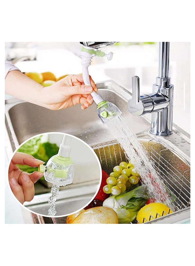 SOLARAE Faucet Nozzle Rotary Water Saving Kitchen Tap Anti Splash Spout Extension Extender Hose Aerator Filter Sprayer Sink Attachment Economizer Bathroom Household 4Pcs - Image 4