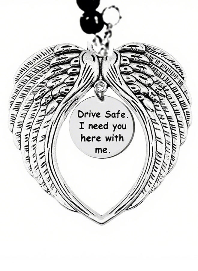 سلسلة مفاتيح سيارة مرآة الرؤية الخلفية ديكور هدايا عيد ميلاد للحبيب والزوج سلسلة مفاتيح الحب هدايا عيد الحب للزوجة والصديقة هدية الذكرى السنوية "قيادة آمنة أحتاجك هنا معي" مرآة الرؤية الخلفية بيدانت - Image 2