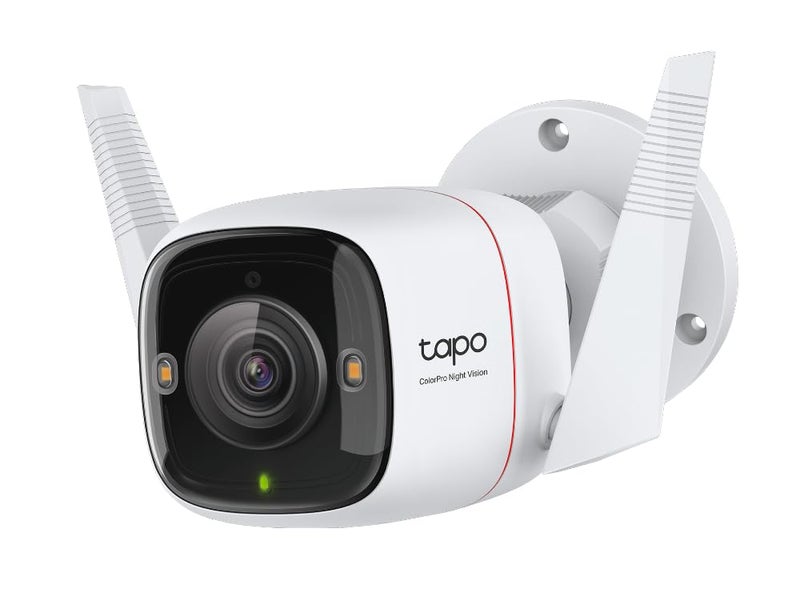 tapo كاميرا خارجية واي فاي Tapo TP-Link ColorPro | توصيل | وضوح نهاري في الليل | 2K QHD | كشف الأشخاص/الحيوانات الأليفة/المركبات | تخزين محلي/سحابي | 127° زاوية رؤية | صفارة إنذار مدمجة C325WB - Image 1