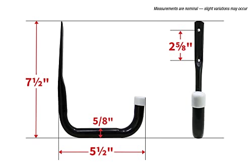Shepherd Hardware 8088E Heavy Duty Steel Garage Storage/Assorted Utility Hooks, 6 Pack, black - Image 5