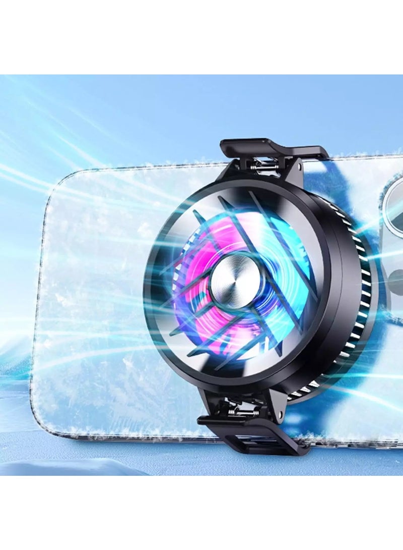 GT30 Phone Cooling Fan for Fast Cooling - Silent Design - Cools Phone While Gaming - TYPE-C Connection - Black - Image 3