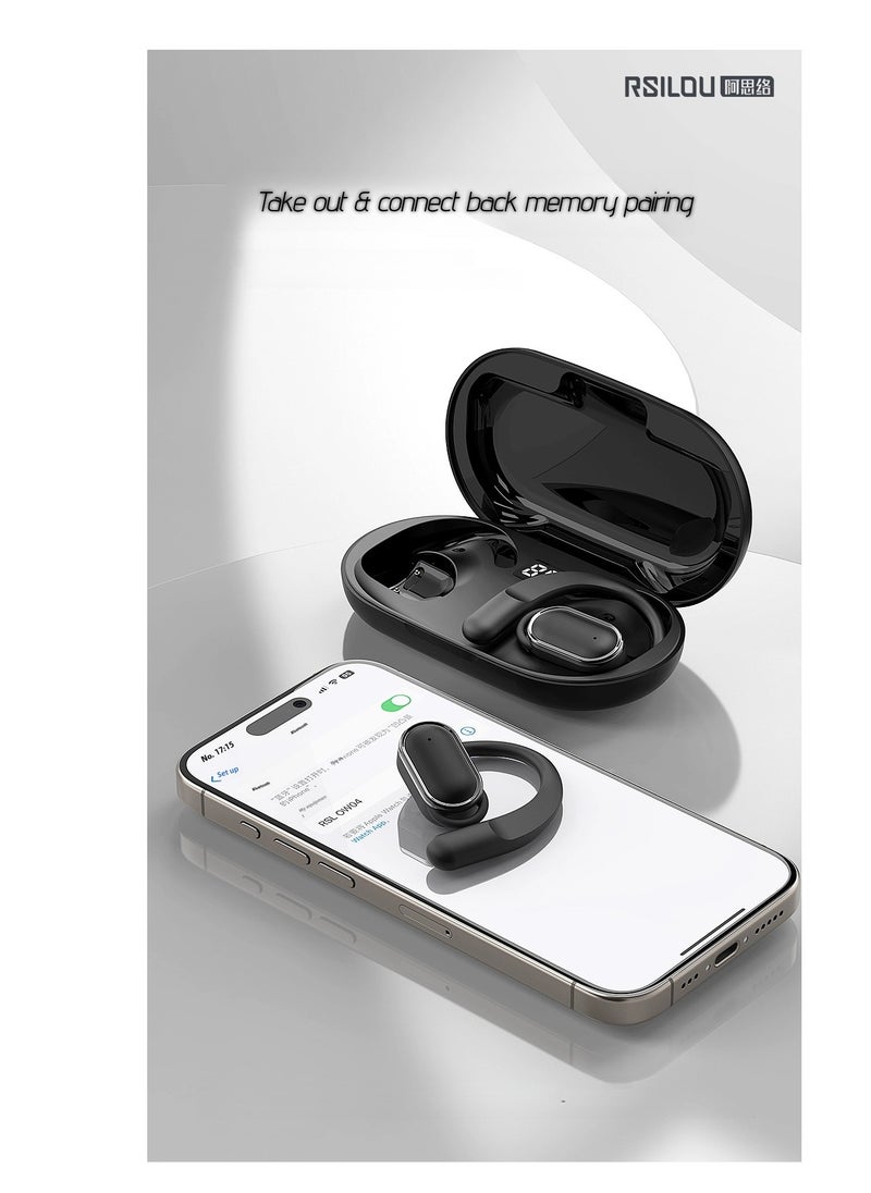 rsilou - OW04U OWS wireless  Bluetooth Earbuds, fast charging, longest battery life, and faster charging, comfortable for long-term wearing, dual modes, digital display - Image 1