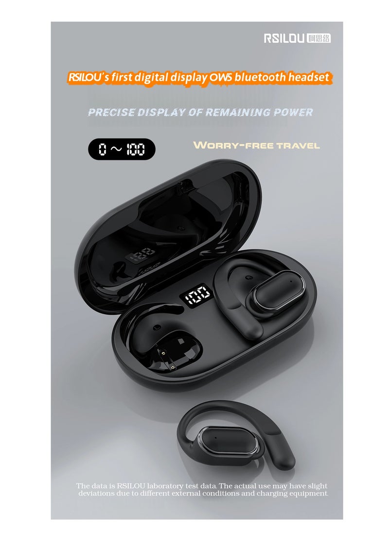 rsilou - OW04U OWS wireless  Bluetooth Earbuds, fast charging, longest battery life, and faster charging, comfortable for long-term wearing, dual modes, digital display - Image 1