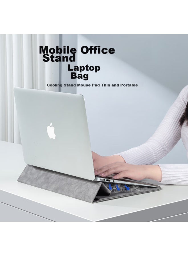 Womt Invisible Notebook Laptop Sleeve 13.6/14 Inch Storage Bag Protective Cover Pu Leather Compatible With Apple Macbook, Lenovo, Hp, Huawei, Asus, Dell Thin And Light Laptops - Image 5