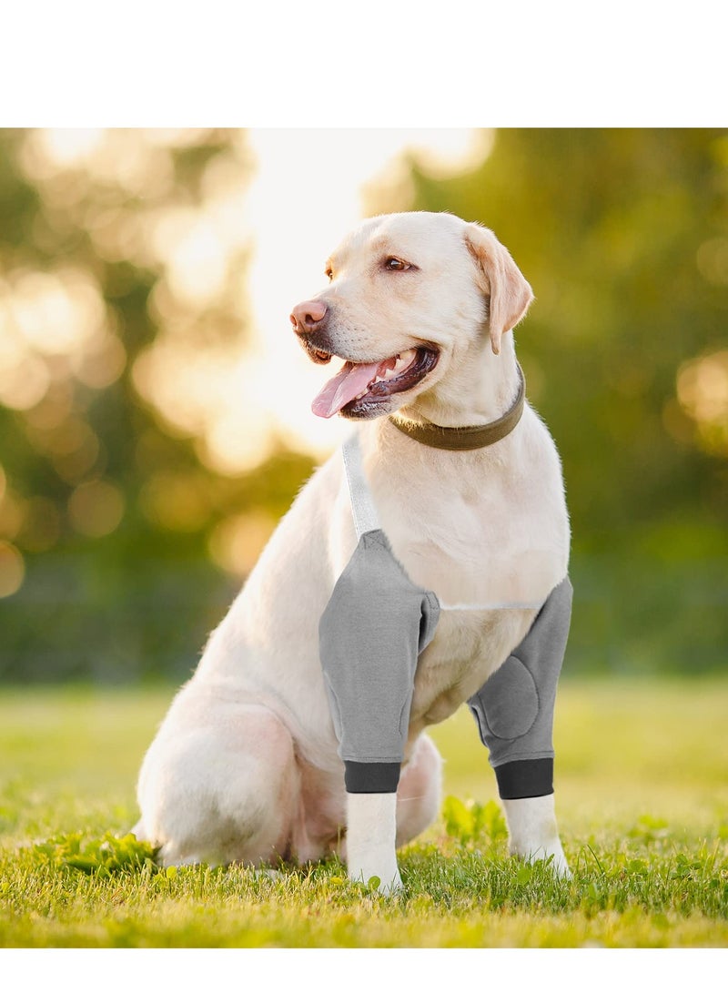 KASTWAVE Dog Elbow Protector, 2 Pairs Dog Front Leg Braces, Sleeve Protector Pet Knee Brace Wounds for Medium Large Dog (2 Colors) - Image 2