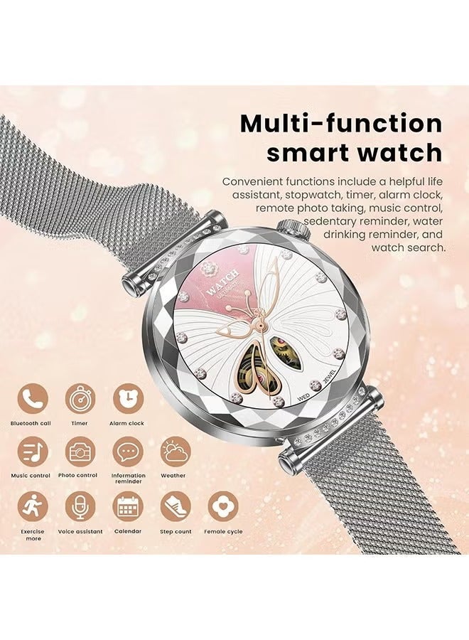 RollsTimi  New Ladies Smart Bluetooth AI Watch, Smart Bracelet, Multi-Function Sports Mode Setting, Equipped with Bluetooth 5.3, Answer/Make Calls, Multi-Language Selection RT-HK88 - Image 3