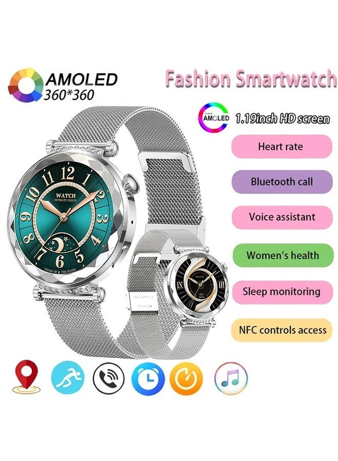RollsTimi  New Ladies Smart Bluetooth AI Watch, Smart Bracelet, Multi-Function Sports Mode Setting, Equipped with Bluetooth 5.3, Answer/Make Calls, Multi-Language Selection RT-HK88 - Image 1