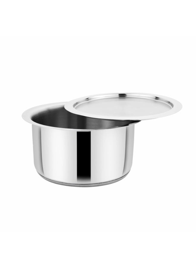 Prabha Stainless Steel Induction Base Milk Tope - Ideal for Containing & Boiling Milk - Heavy-Duty Material - 20cm - 3.2 Litre Capacity - Image 1