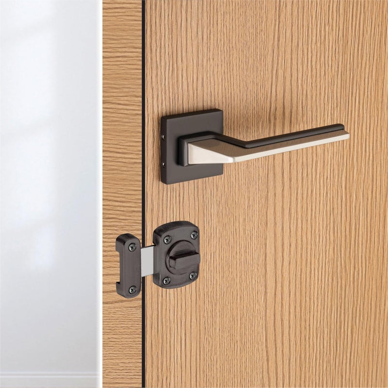 Sardar Luca Black Finish Door Lock for Main Door/Mortise Door - 3 Brass Keys - Bedroom/Office/Hotel (with Rotary Latch) - Image 5