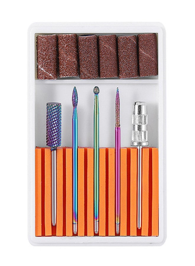Nail Drill Bits Set Pedicure & Manicure Drill Bits Kit 5pcs Replacement Drill Bits for Electric Nail Drill Remove Cuticle & Gel Nail Polish - Image 1