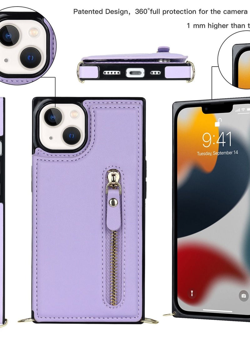 Suitable For IPhone Crossbody Lanyard Zipper Leather Case - Image 2