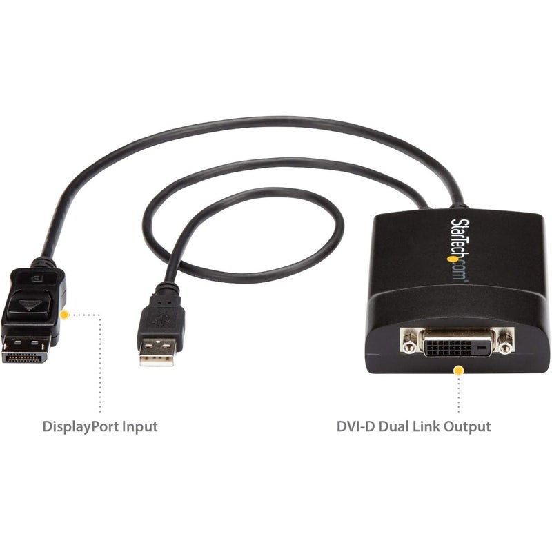 Startech Connect Your Dvi Dual Link Display To A Displayport Video Source For High Resol - Image 2