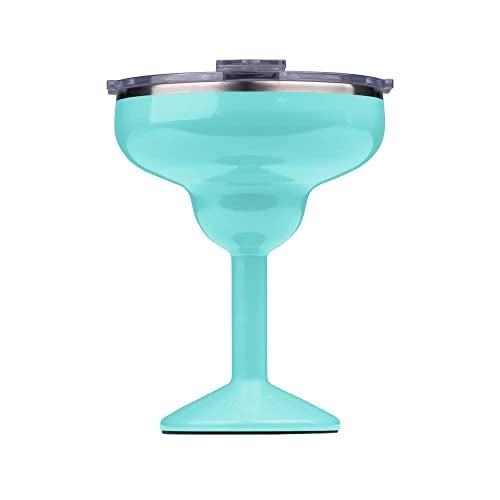 ORCA Rita | Temperature Insulated, Stainless Steel Margarita Glass, Lidded Tumbler for Cocktails, Wine & Cold Drinks — Seafoam - Image 1