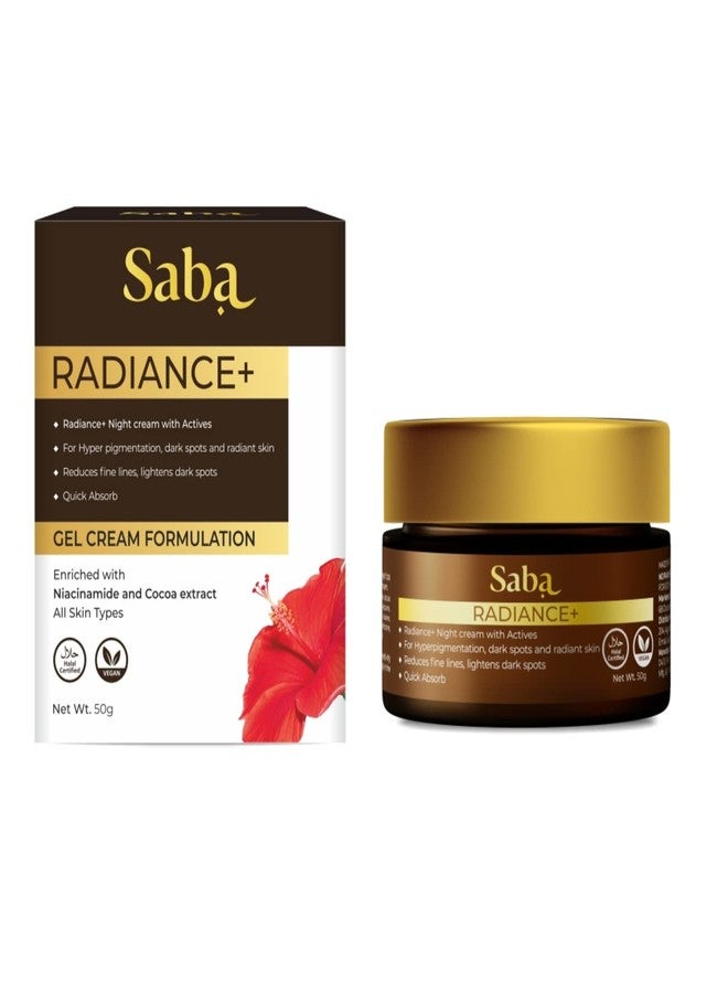 Saba Kombucha Saba Radiance+ Night Gel Cream with Niacinamide, Cocoa Extract & Actives | 50g - Image 2