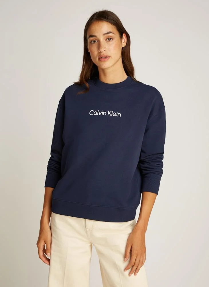 كالفن كلاين Logo Crew Neck Sweatshirt