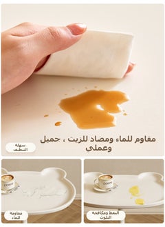 شو وو طاولة جانبية على شكل دب، طاولة قهوة صغيرة للأريكة مع قاعدة دائرية، طراز حديث وبسيط لغرفة المعيشة وغرفة النوم والشرفة  - Image 3