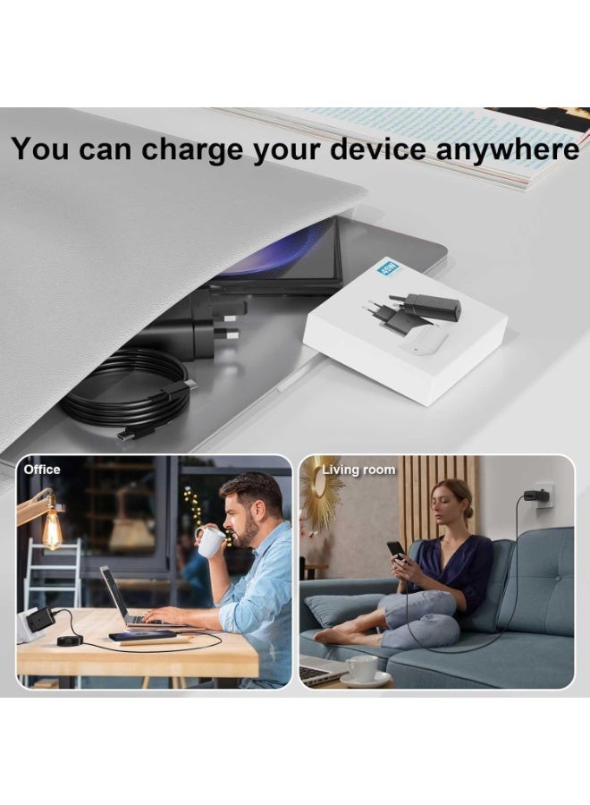 45W USB Type-C Fast Charger with 1M Type-C to Type-C Cable – Super Fast Wall Adapter for Smartphones, Tablets, Laptops & USB-C Devices - Image 4