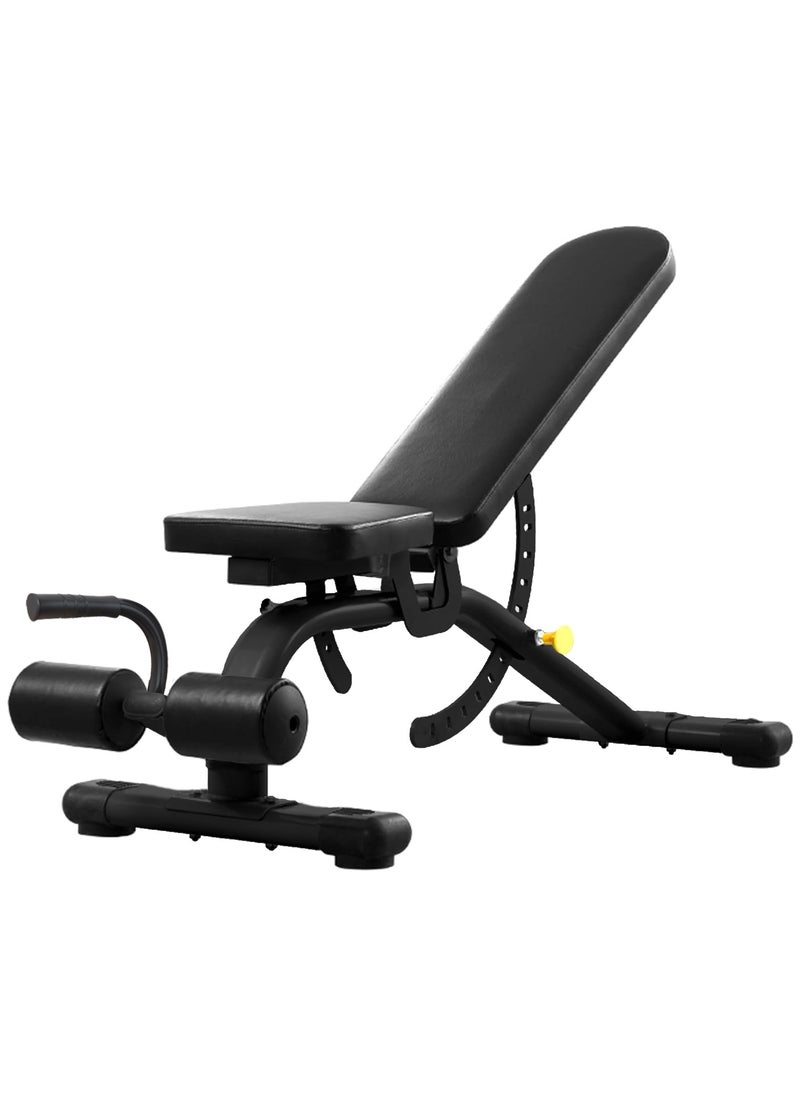 Generic Adjustable Heavy Duty Weight Bench for Home Gym Full Body Workout, Black  - Image 1