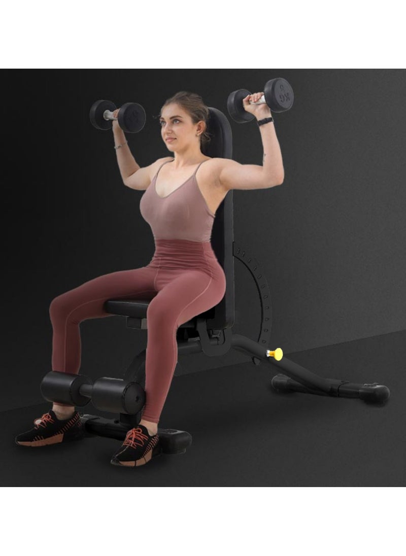 Generic Adjustable Heavy Duty Weight Bench for Home Gym Full Body Workout, Black  - Image 2