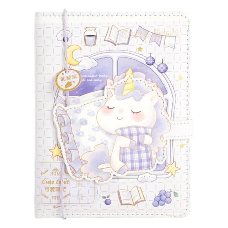 دفتر ملاحظات لطيف من جلد البولي يوريثان باللون الأرجواني مع تصميم رسوم متحركة Kawaii، مجلة A5 للفتيات، دفتر رسم متين على الطراز الياباني، مذكرات سفر، مخطط يومي، دفتر ملاحظات للمكتب والمدرسة - Image 1
