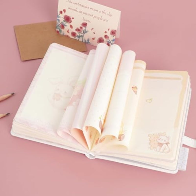 دفتر ملاحظات لطيف من جلد البولي يوريثان باللون الأرجواني مع تصميم رسوم متحركة Kawaii، مجلة A5 للفتيات، دفتر رسم متين على الطراز الياباني، مذكرات سفر، مخطط يومي، دفتر ملاحظات للمكتب والمدرسة - Image 4