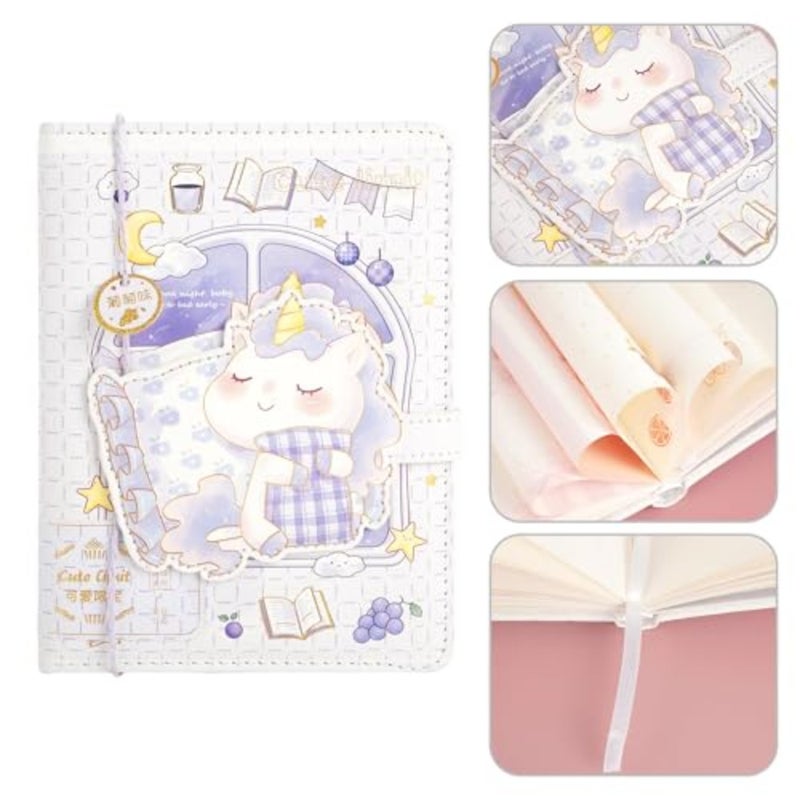 دفتر ملاحظات لطيف من جلد البولي يوريثان باللون الأرجواني مع تصميم رسوم متحركة Kawaii، مجلة A5 للفتيات، دفتر رسم متين على الطراز الياباني، مذكرات سفر، مخطط يومي، دفتر ملاحظات للمكتب والمدرسة - Image 2