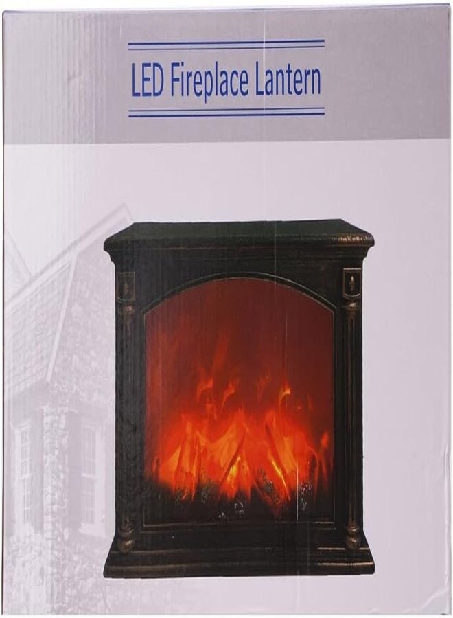 Miraya Fireplace LED Flame Effect Simulation Lamp for Home Decoration and Indoor Decorations Black Wooden - Image 5