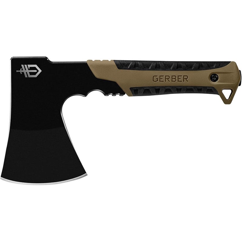 Gerber Gear Pack Hatchet - 3.5" Steel Blade Axe with Full Tang - Survival, Bushcraft and Camping Gear - with Mountable Nylon Sheath - Brown - Image 1