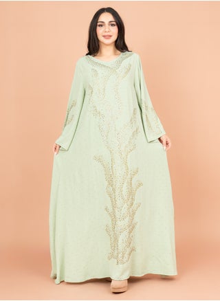Shimmering Crystal Jalabiya with Patterned Crystal Detailing IK6007 Green - pzsku/Z8D44603BE0FAF2356902Z/45/1741629046/225e7776-2e80-4b3c-9b91-b4eb83628077