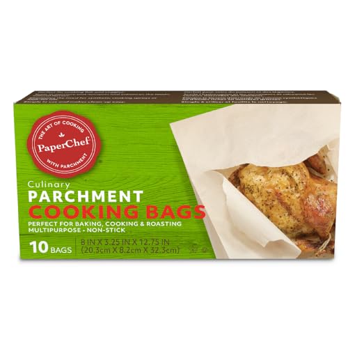 PaperChef - Parchment Bags - Multipurpose, Non-Stick Paper - Perfect for Roasting and Steaming - 10 count - Image 1