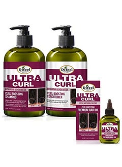 difeel Ultra Curl 3Pc Curl Boosting Hair Care Set : Ultra Curl Shampoo 12 Oz Conditioner 12 Oz And Hair Oil 2.5 Oz. Set  - Image 3