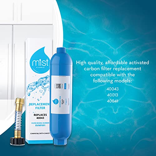Mist 40043 Replacement for Camco RV Inline Water Filter 40043, 40013, 40041, with Flexible Hose Protector. Reduces Bad Taste, Odors, Chlorine, Lead and Sediment, 1 Pack - Image 5
