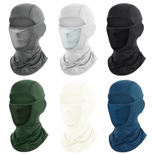 Cmonie 6 Packs Ski Mask Sun UV Protection Hood Breathable, Balaclava Face Mask for Men Women - Motorcycle Fish (6Pcs-Color Mix A, One size) - Image 1