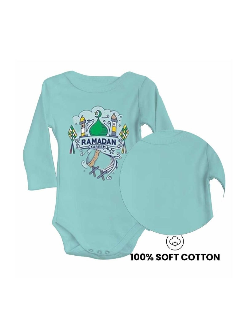 PRINTSHOP4ME Ramadan Baby Romper Outfit - Long Sleeve Cotton Unisex Romper - Romper for Babies and Toddlers - Long Sleeve Ramadan Romper for Newborns  - Image 3
