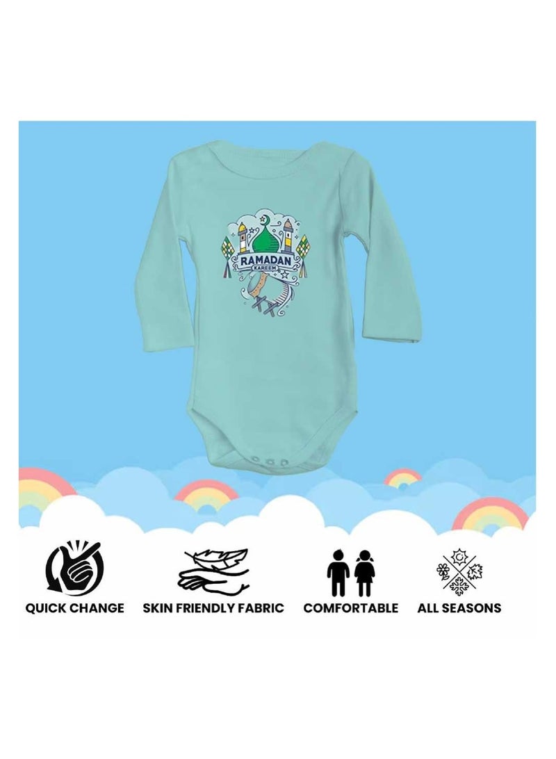 PRINTSHOP4ME Ramadan Baby Romper Outfit - Long Sleeve Cotton Unisex Romper - Romper for Babies and Toddlers - Long Sleeve Ramadan Romper for Newborns  - Image 4