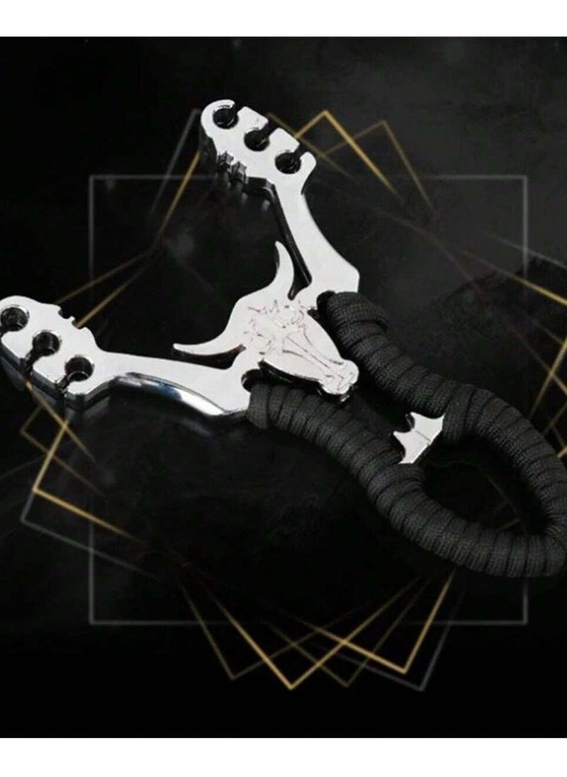 Ultra-Powerful Alloy Steel Slingshot with Titanium Alloy Sight, High-Elastic Bands, and Ergonomic Grip for Hunting, Shooting, and Competitions