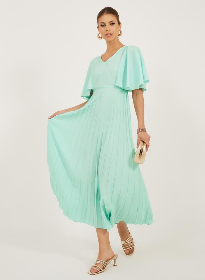 Styli Pleated Cape Midi Dress - Image 2