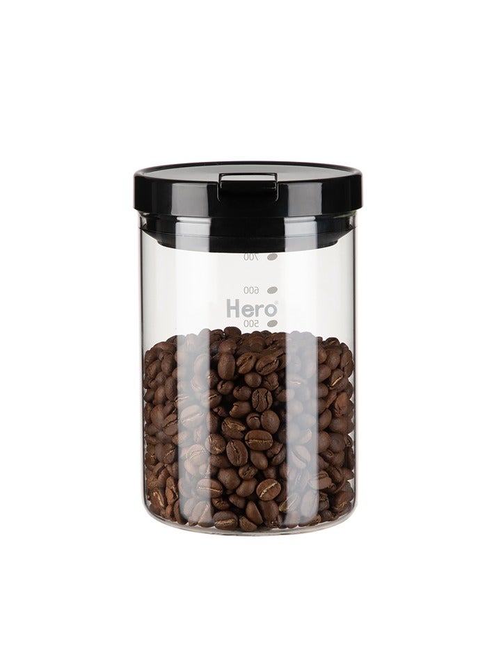 زيروهيرو زيرو هيرو برطمان زجاجي محكم الإغلاق / عبوة تخزين من البايركس - مجموعة من 4 قطع، زجاج بوروسيليكات مقاوم للحرارة، 1200 مل / 1000 مل / 700 مل / 500 مل. - Image 4