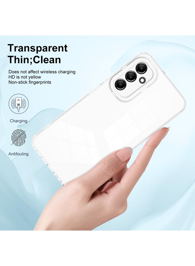 اس-توب جراب لهاتف Samsung Galaxy A54 5G 3 في 1 جراب هاتف شفاف من مادة TPU الملونة بإطار من البولي كربونات - Image 4