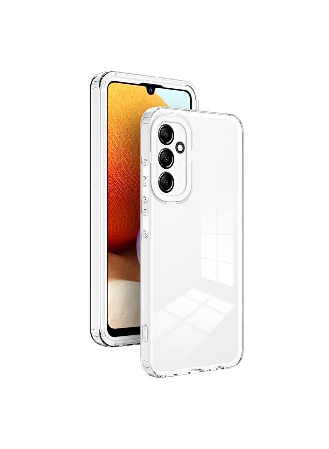 اس-توب جراب لهاتف Samsung Galaxy A54 5G 3 في 1 جراب هاتف شفاف من مادة TPU الملونة بإطار من البولي كربونات - Image 1