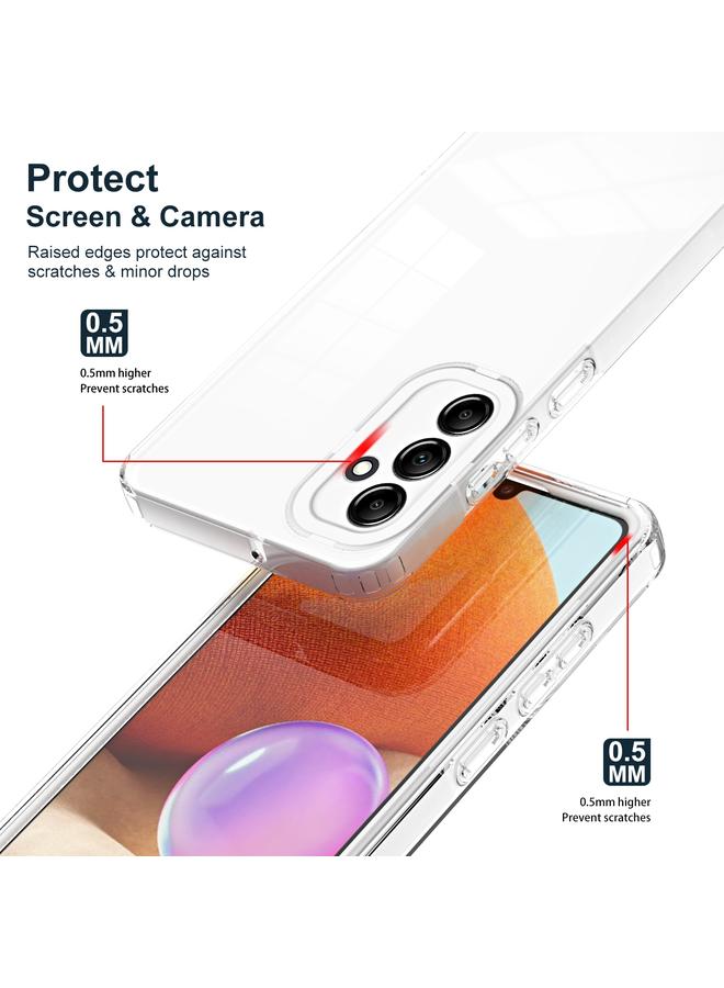 اس-توب جراب لهاتف Samsung Galaxy A54 5G 3 في 1 جراب هاتف شفاف من مادة TPU الملونة بإطار من البولي كربونات - Image 3