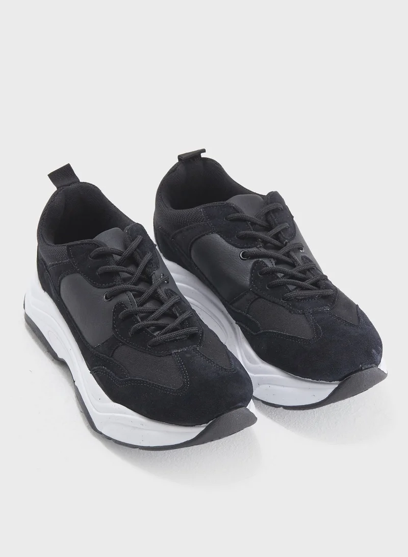 TOPSHOP Ciara Monochrome Chunky Trainers