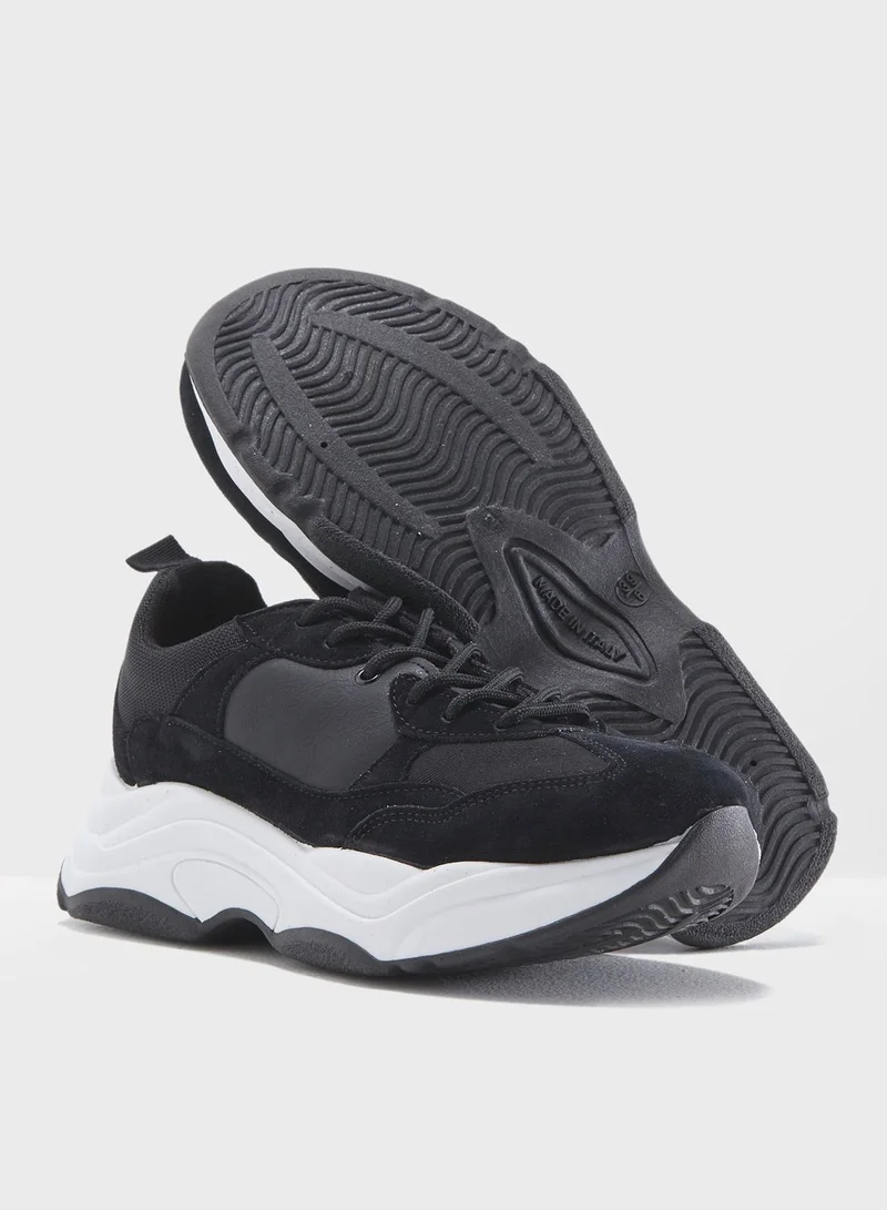 TOPSHOP Ciara Monochrome Chunky Trainers