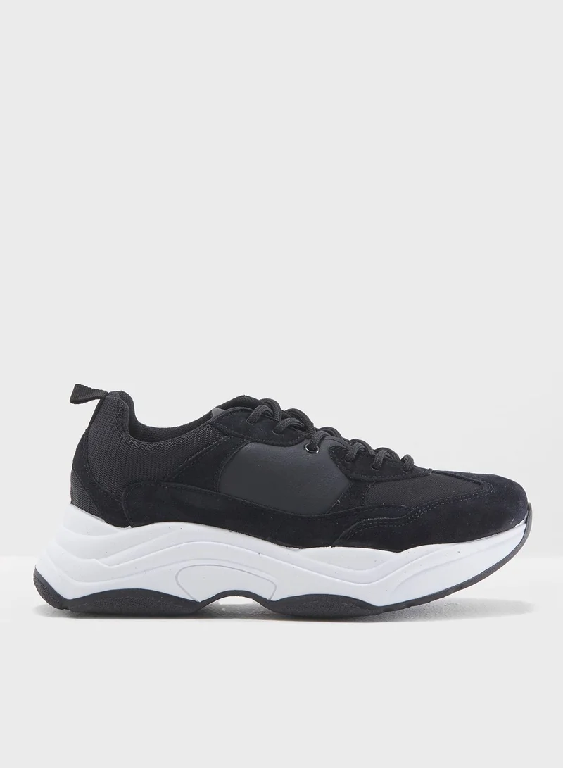 TOPSHOP Ciara Monochrome Chunky Trainers